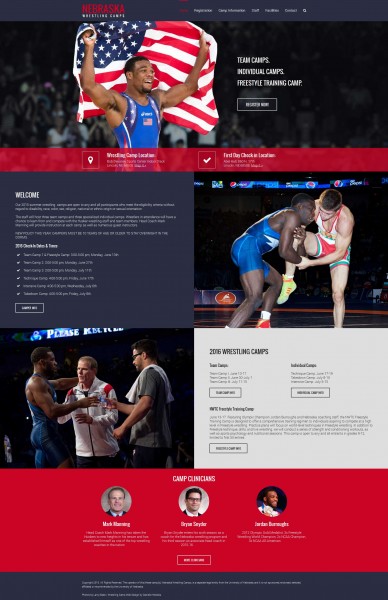 Nebraska Wrestling Camps Website Design