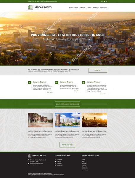 Real Estate Firm Web Design