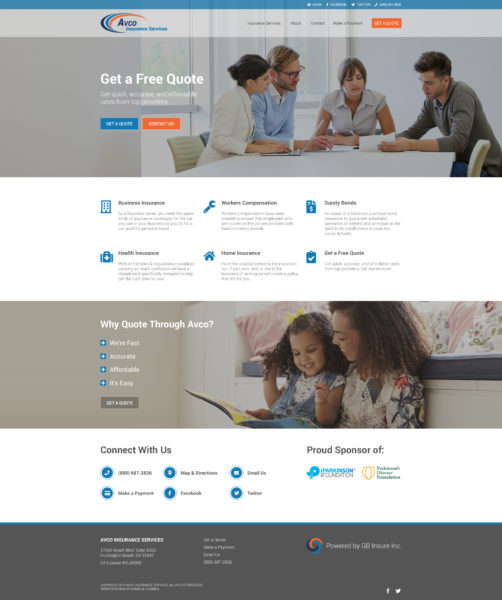 Insurance Website Design