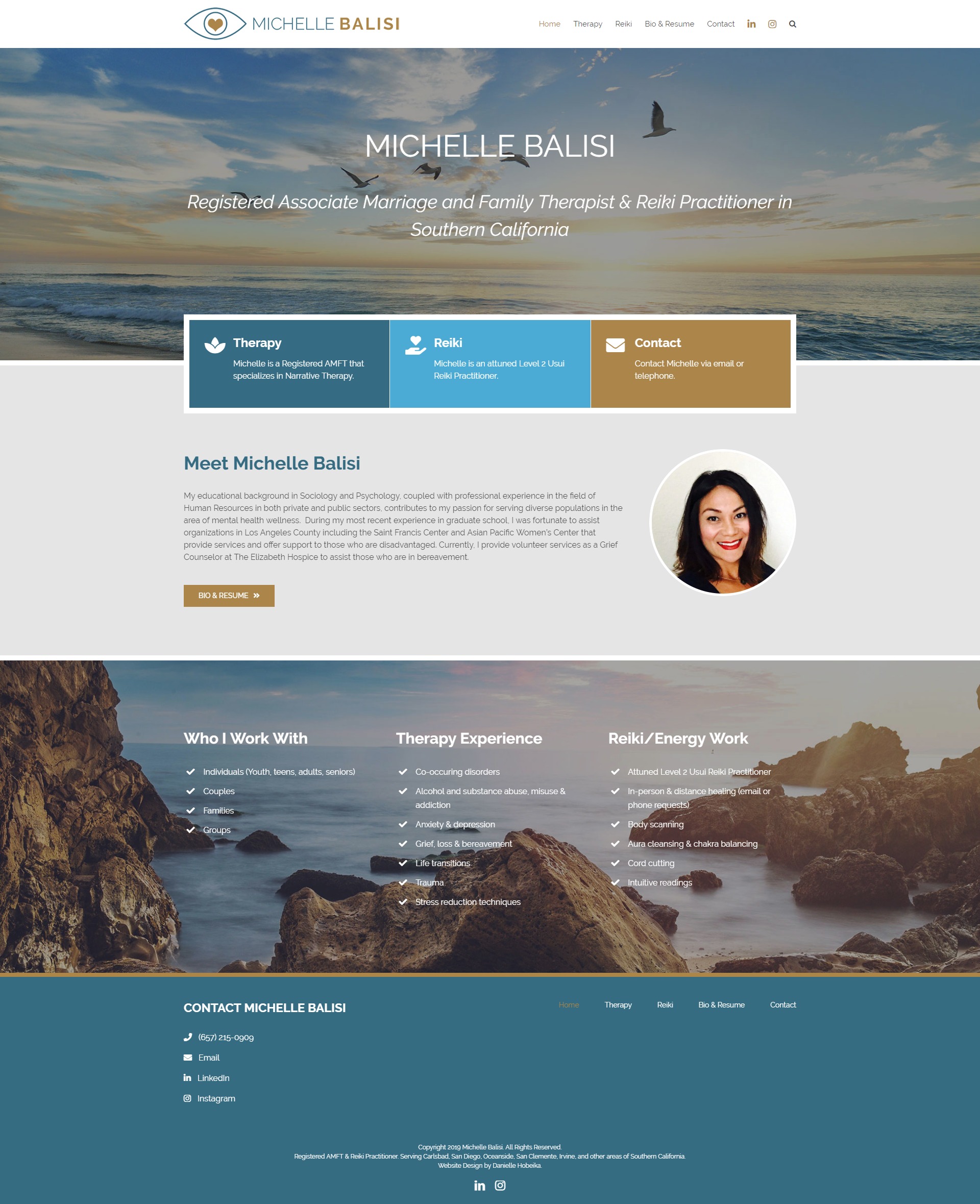 Web Design: Michelle Balisi, Therpist and Reiki Practitioner