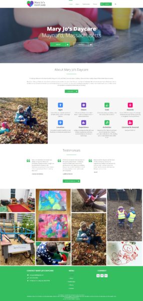 Web Design for Mary Jo's Daycare in Maynard, Massachusetts