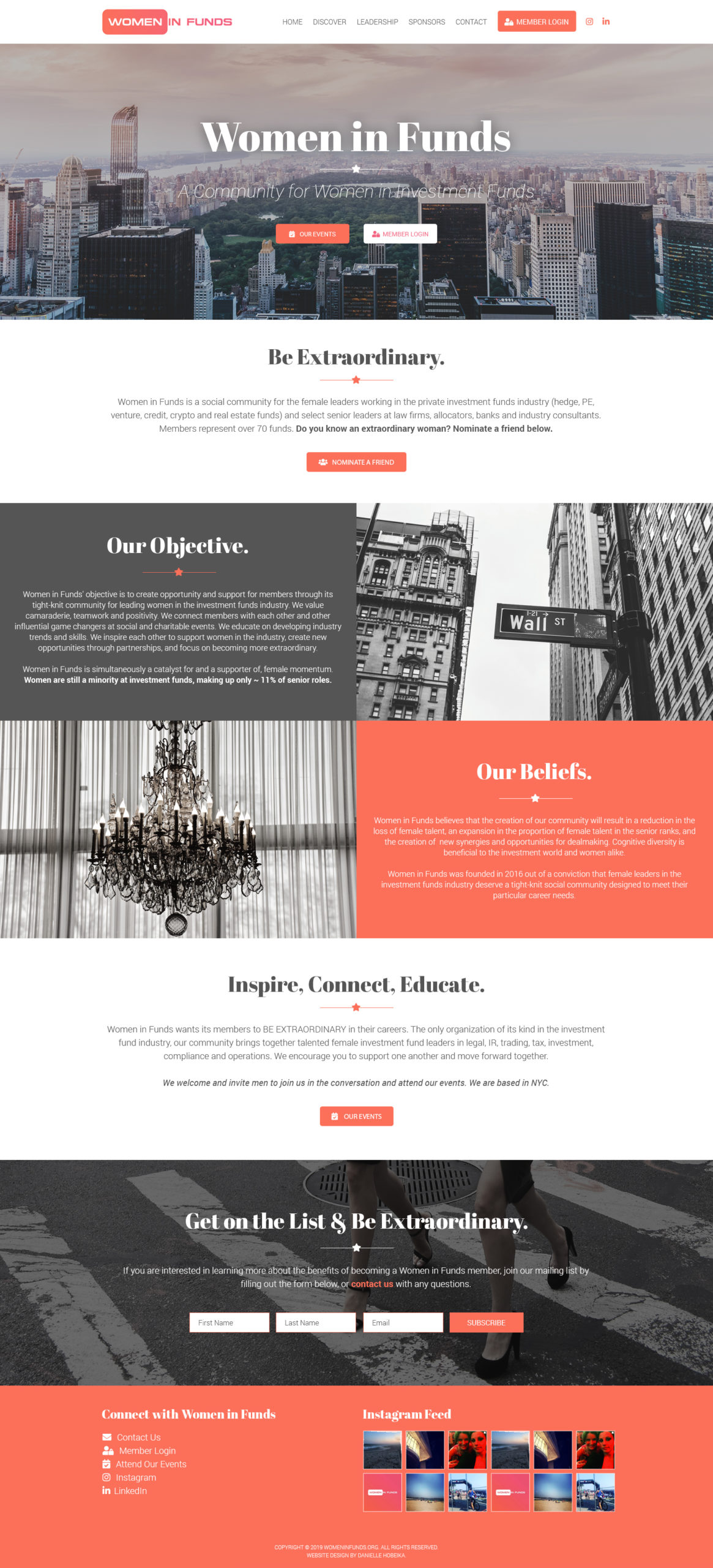 Women in Funds Website Design