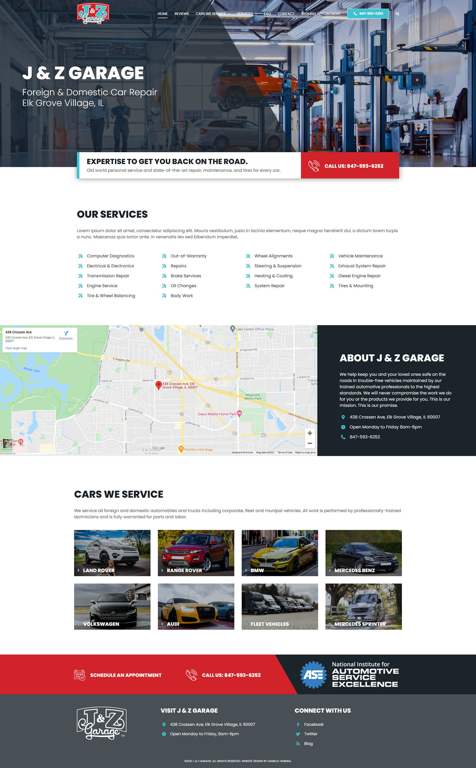 Web Design: J and Z Garage