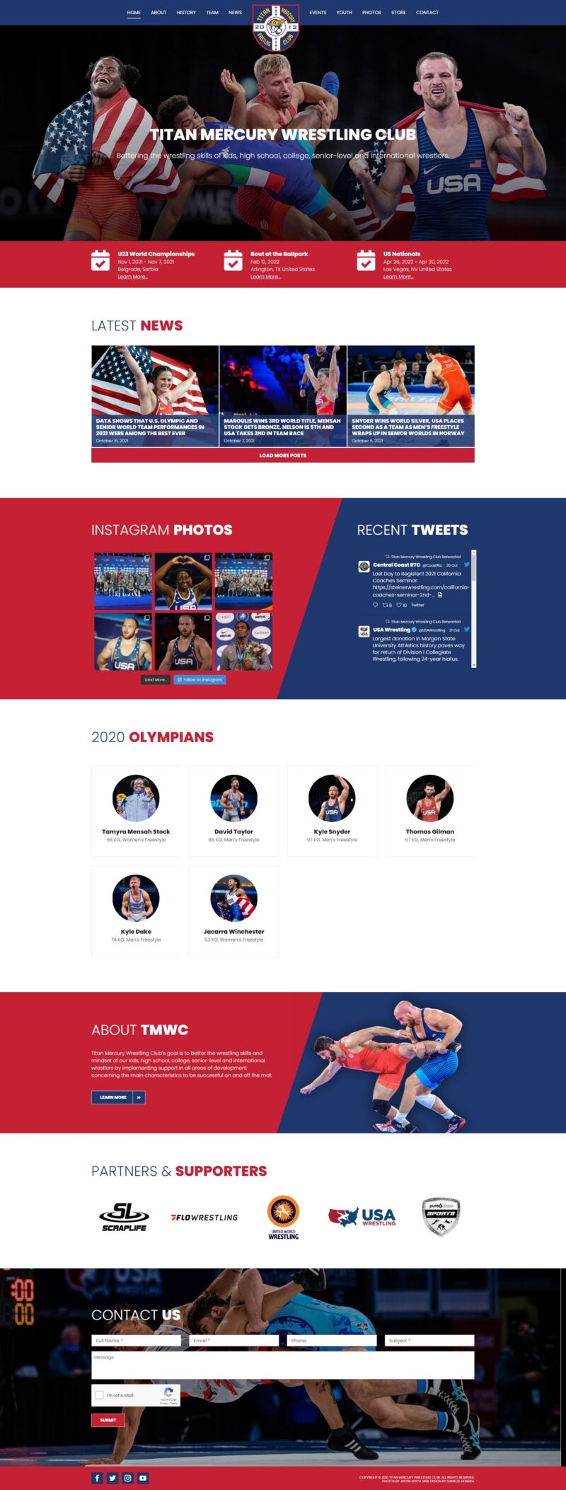 Web Design: Titan Mercury Wrestling Club