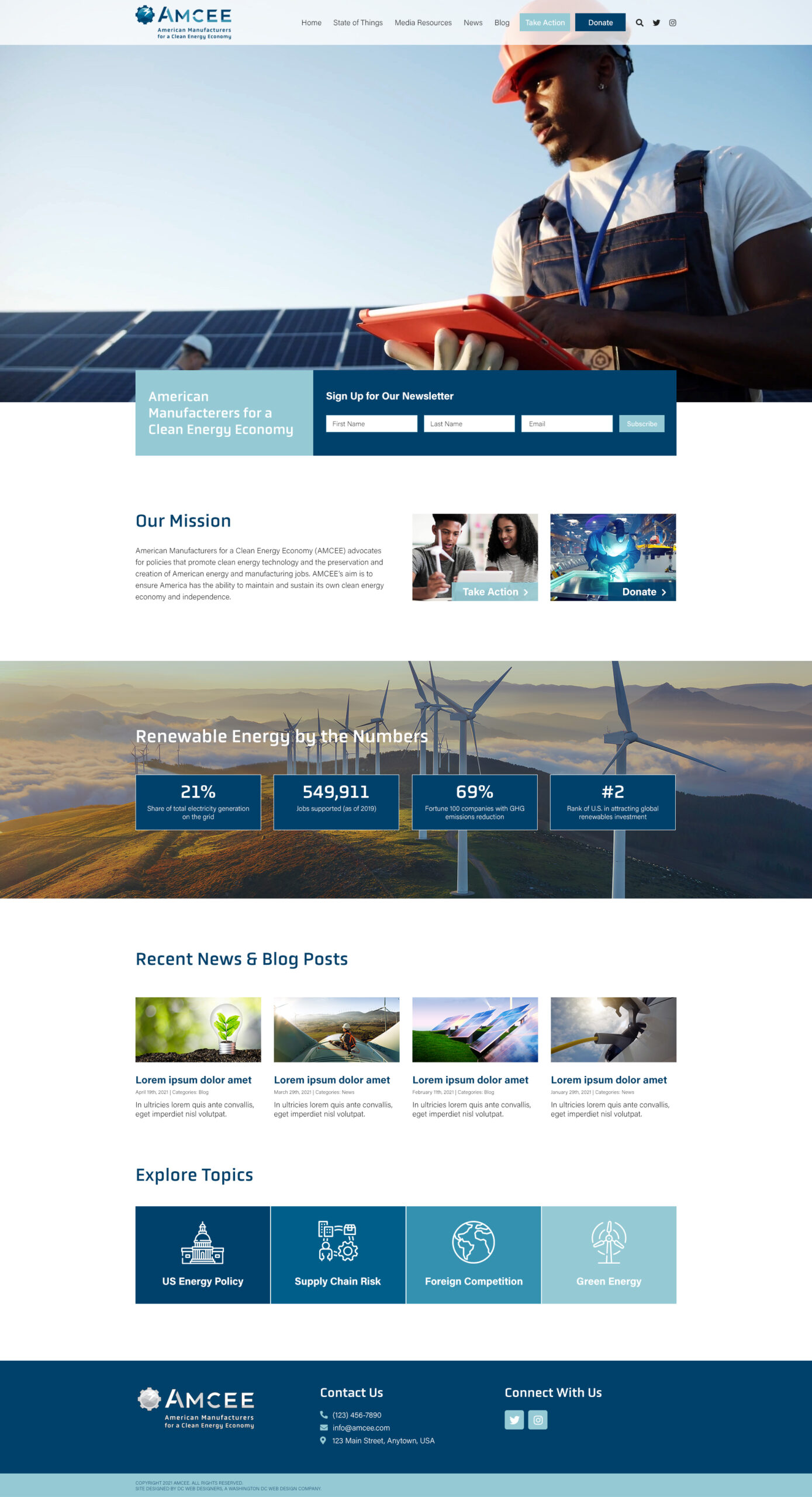Manufacturing Company Website Design