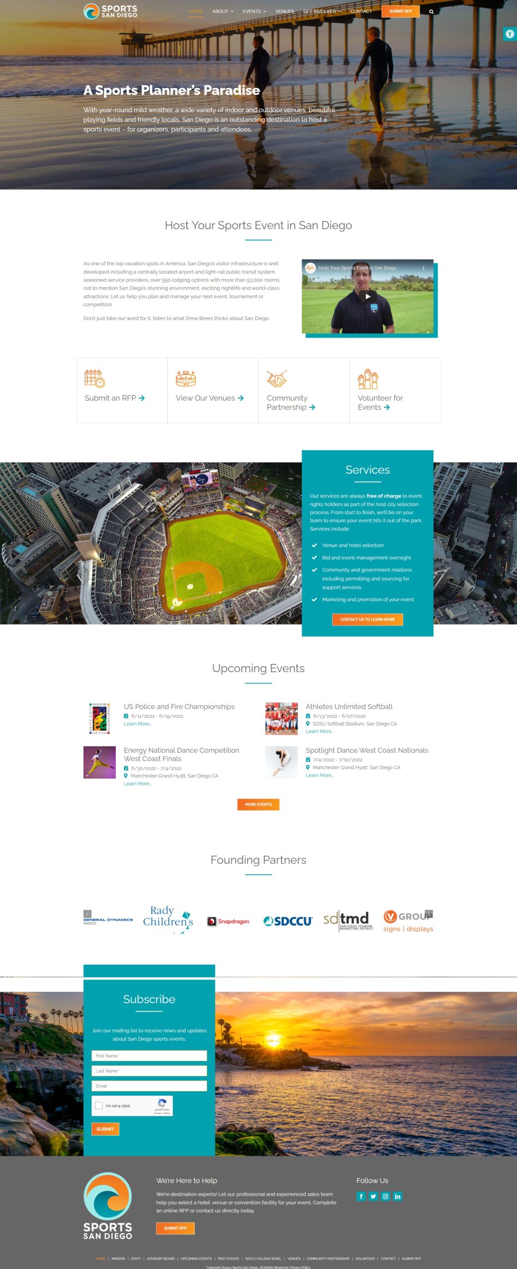 Sports San Diego Website Design