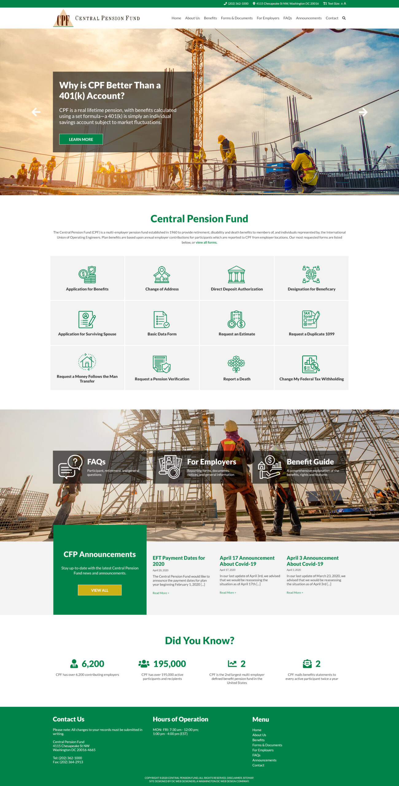 Pension Fund Website Design