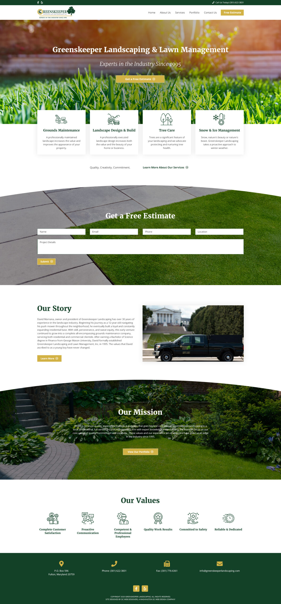 Landscaping Website Design